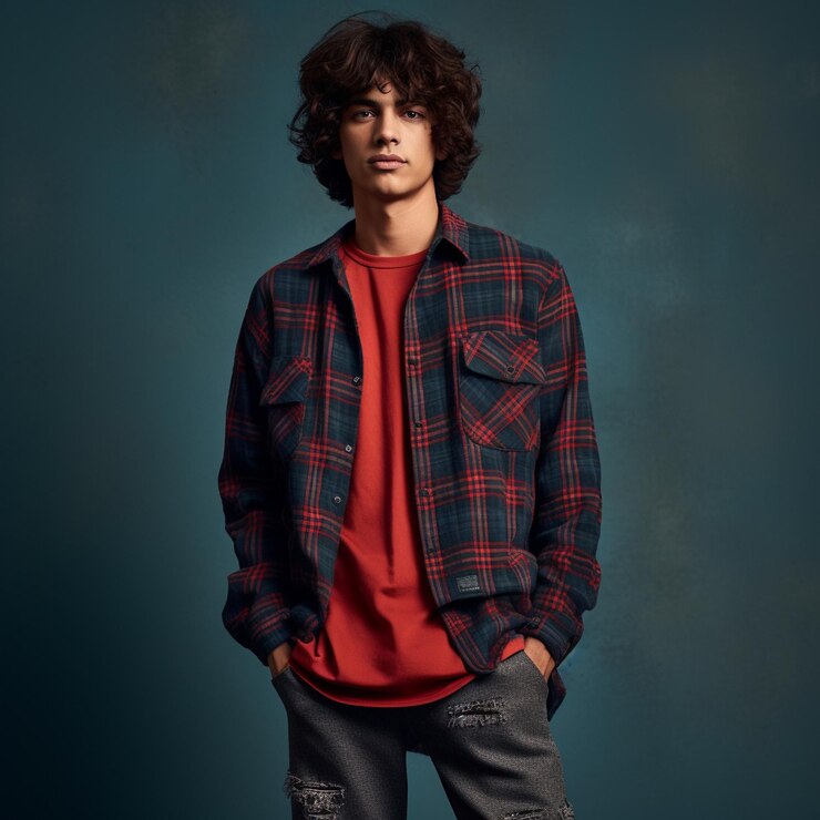 Synthesis Collection Look 9, grey structured top