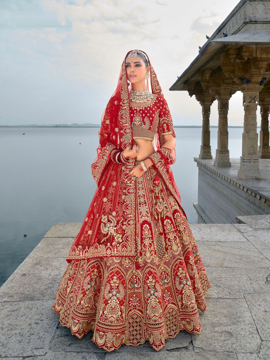 Red Bridal Lehenga