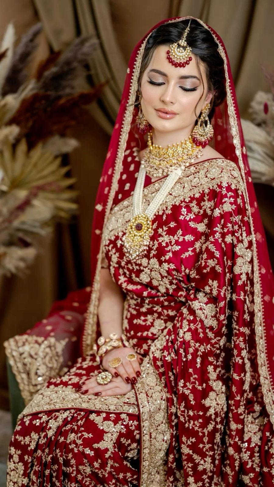 Golden Bridal Saree